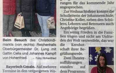 Weihnachtsfeier mit Gedichten und Lieder