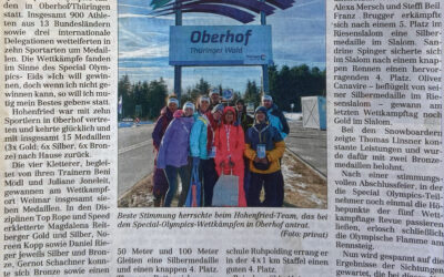 Hohenfried erfolgreich bei den Special Olympics