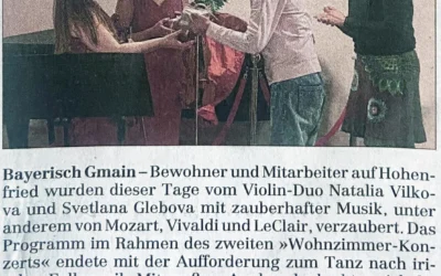 »Wohnzimmer-Konzert« auf Hohenfried