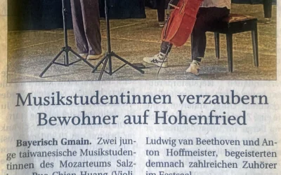 Musikstudentinnen verzaubern Bewohner auf Hohenfried
