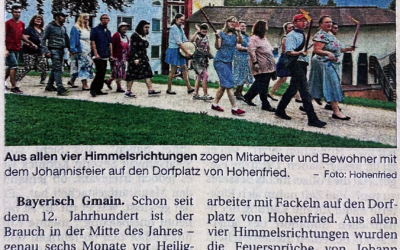 Johannisfeuer: Altes Brauchtum auf Hohenfried