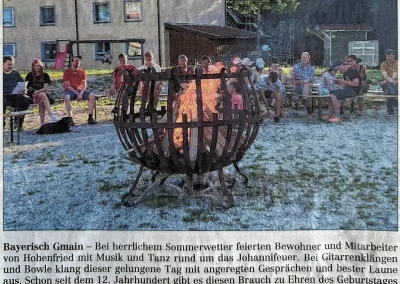 Johannifeuer auf Hohenfried