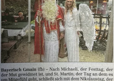 Nikolaus besucht Hohenfrieder Christkindlmarkt