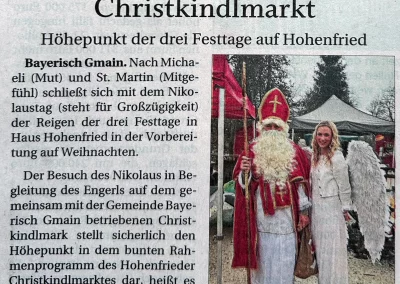 Nikolaus besucht Christkindlmarkt