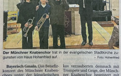Münchner Knabenchor begeistert mit Auftritt Ein Abend zugunsten von Haus Hohenfried