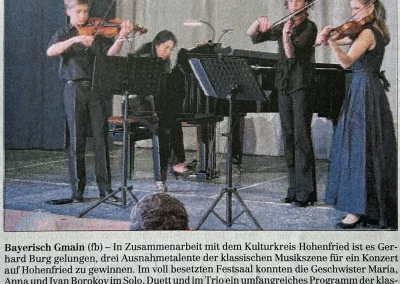 Junge Musiker begeistern Hohenfried