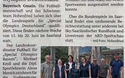 Hohenfrieder Sportler bei den „Special Olympics Deutschland“
