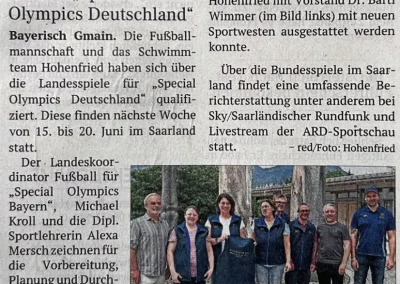 Hohenfrieder Sportler bei den „Special Olympics Deutschland“