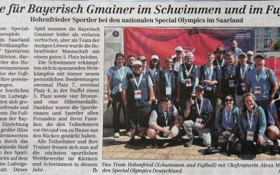 Erfolge für Bayerisch Gmain(er) im Schwimmen und im Fußball