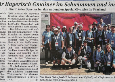 Erfolge für Bayerisch Gmain(er) im Schwimmen und im Fußball