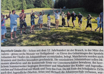 Altes Brauchtum auf Hohenfried