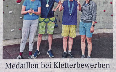 Medaillen bei Kletterbewerben